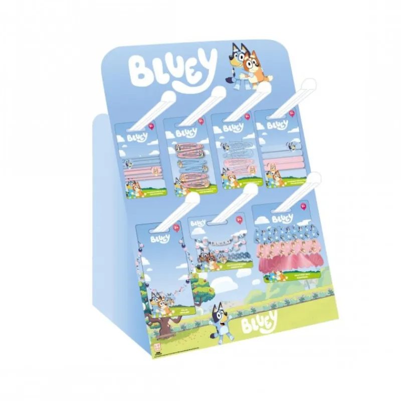 Accesorios de Pelo Bluey - Display Completo Multicomposición Accesorios Para El Pelo, Gafas De Sol Y Kits De Belleza Infantiles