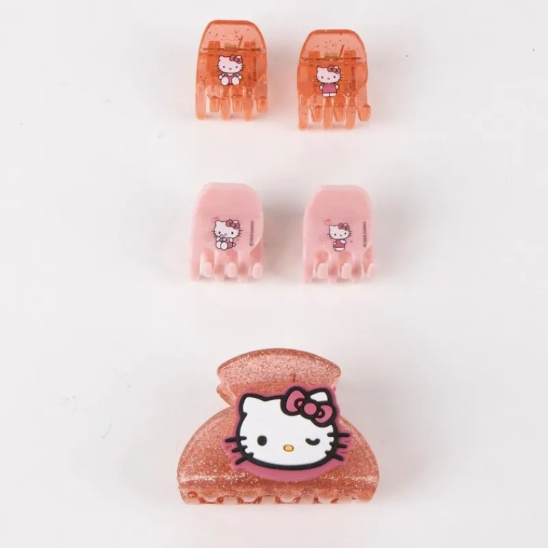 Cerdá Kids Accesorios Para El Pelo, Gafas De Sol Y Kits De Belleza Infantiles ^Accesorios de Pelo Hello Kitty Clips 5 Piezas Rosa