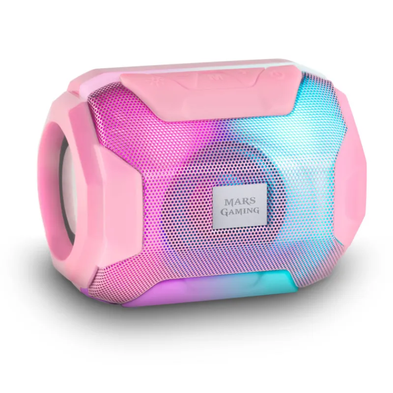 Mars Gaming Regalos Y Coleccionismo Para Gamers - Cosas De Videojuegos Míticos|Gaming De Colores^Altavoz Bluetooth MSBAX RGB 10W Rosa