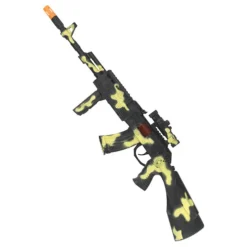 Disfrazzes Armas, Espadas Y Escudos Disfraces^Ametralladora Militar Camuflaje con Luz efecto Destello 59cm