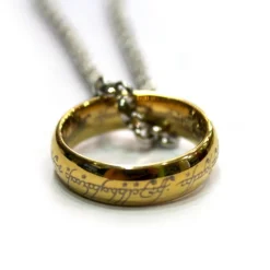 Frikileria Complementos Para Disfraces^Anillo único de Tungsteno bañado en Oro