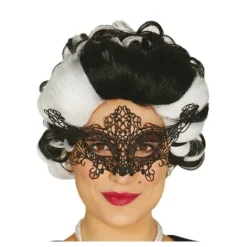 Disfrazzes Antifaces Y Gafas Para Disfraces|Accesorios Halloween Y Terror ^Antifaz bordado negro gótico