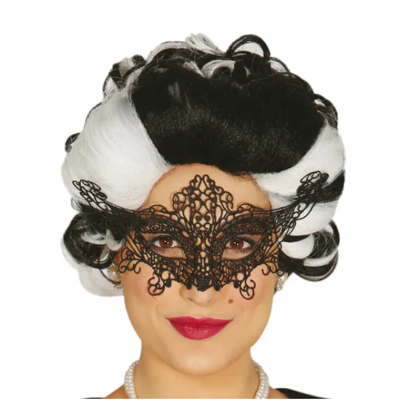 Disfrazzes Antifaces Y Gafas Para Disfraces|Accesorios Halloween Y Terror ^Antifaz bordado negro gótico