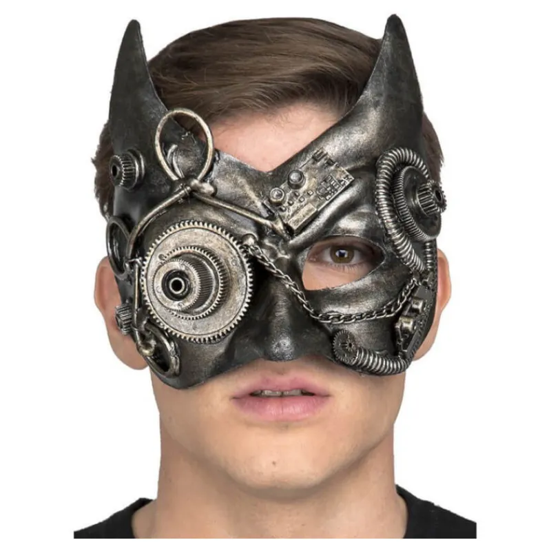 Disfrazzes Accesorios Halloween Y Terror ^Antifaz con forma de Gato Steampunk