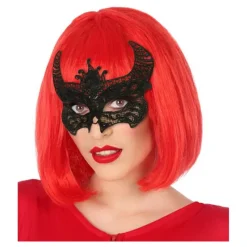 Outlet Antifaz de Diablesa Negro Antifaces Y Gafas Para Disfraces|Accesorios Halloween Y Terror