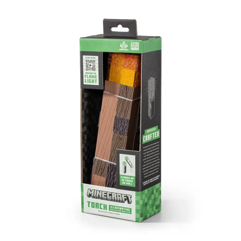 The Noble Collection Minecraft|Regalos Y Coleccionismo Para Gamers - Cosas De Videojuegos Míticos^Antocha luminosa Réplica coleccionista Minecraft