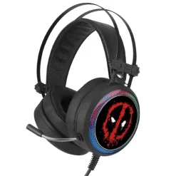 Ert Group Superhéroes Marvel^Auriculares Gaming Deadpool Marvel con Sonido 7.1 y LED