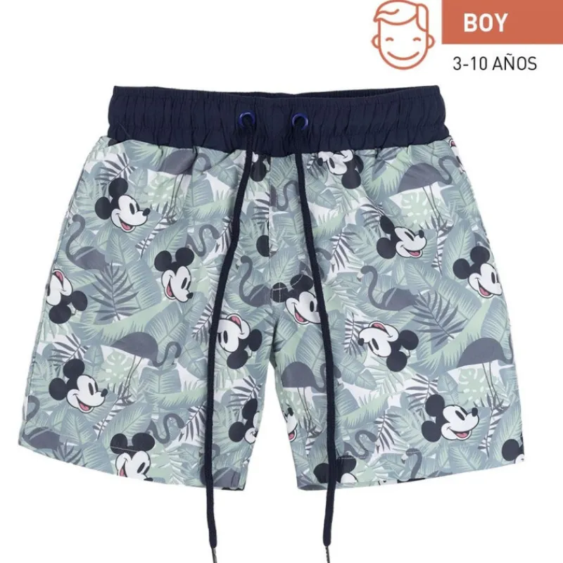 Niños Cerdá Kids Disney Para Niños|Ropa Y Téxtil: Cosas Que Ponerse Para Niños ^Bañador niño tropical de Mickey Mouse