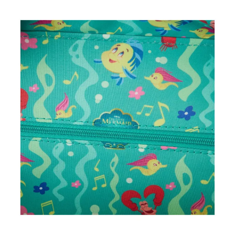 Loungefly Películas Y Personajes De Disney ·La Sirenita Ariel Y Flounder|Bolsos Y Carteras Disney^Bandolera Ariel 35th Anniversary