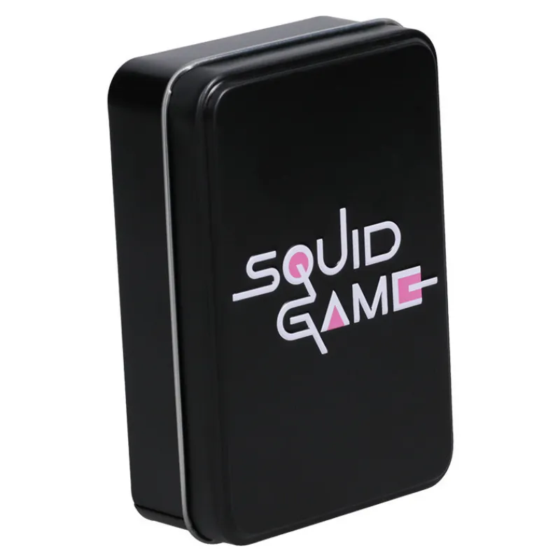 Paladone Products El Juego Del Calamar|Regalos De Otras Series^Baraja de Naipes El Juego del Calamar en caja metálica