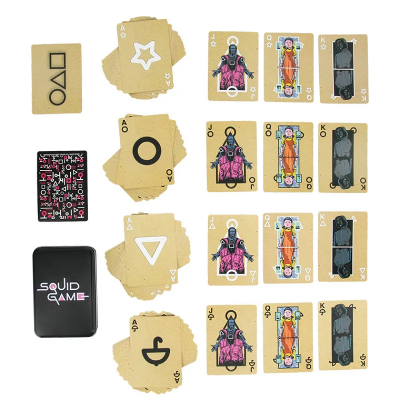 Paladone Products El Juego Del Calamar|Regalos De Otras Series^Baraja de Naipes El Juego del Calamar en caja metálica