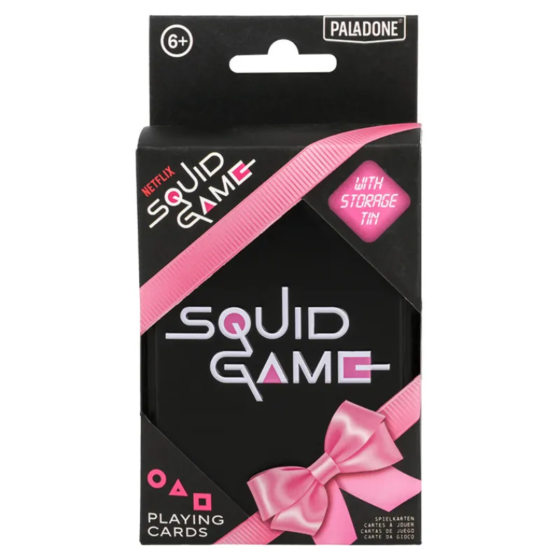 Paladone Products El Juego Del Calamar|Regalos De Otras Series^Baraja de Naipes El Juego del Calamar en caja metálica