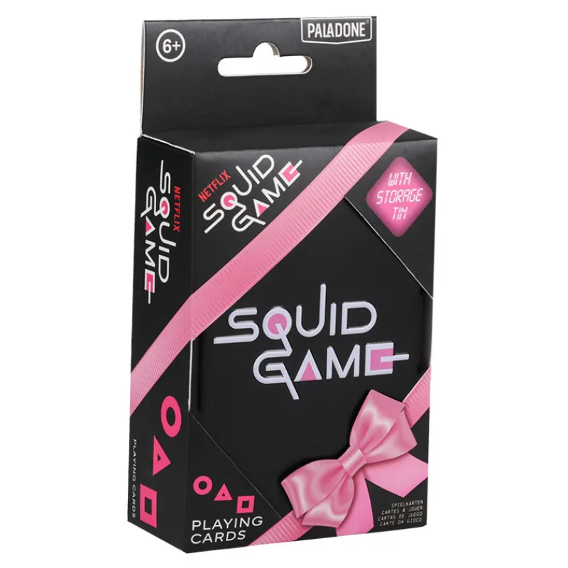 Paladone Products El Juego Del Calamar|Regalos De Otras Series^Baraja de Naipes El Juego del Calamar en caja metálica