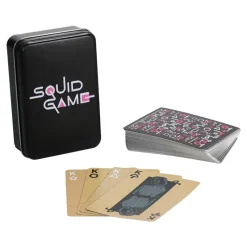 Paladone Products El Juego Del Calamar|Regalos De Otras Series^Baraja de Naipes El Juego del Calamar en caja metálica