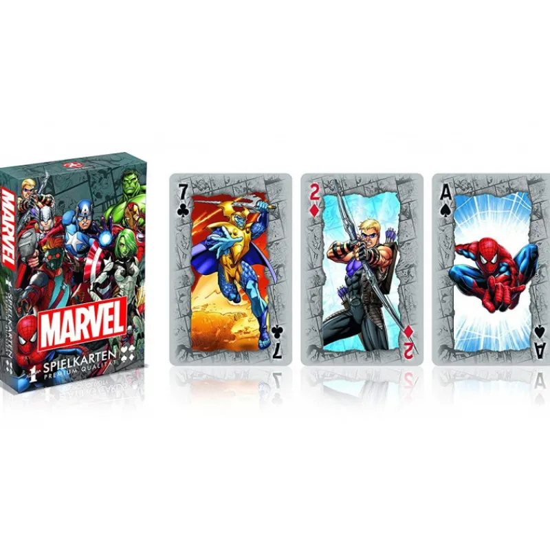Winning Moves Superhéroes Marvel|Más Regalos De Marvel^Baraja de Poker Marvel Personajes