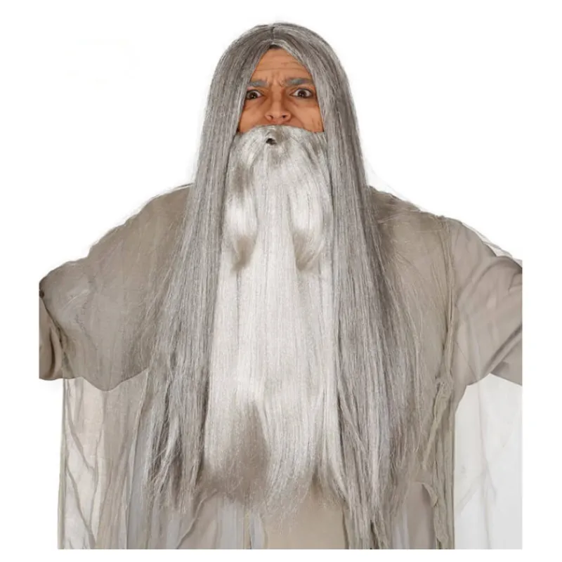 Disfrazzes Pelucas, Barbas Y Bigotes Disfraces|Accesorios Halloween Y Terror ^Barba gris extra de Mago