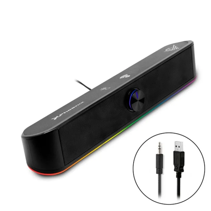 Hot Barra de Sonido Gaming RGB 6W Phoenix Ohmios Gaming De Colores|Auriculares Y Sonido Gaming