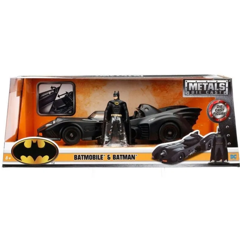 Hot Batmobile 1989 con Figura Batman Escala 1/24 Regalos De Superhéroes Dc|Figuras Dc