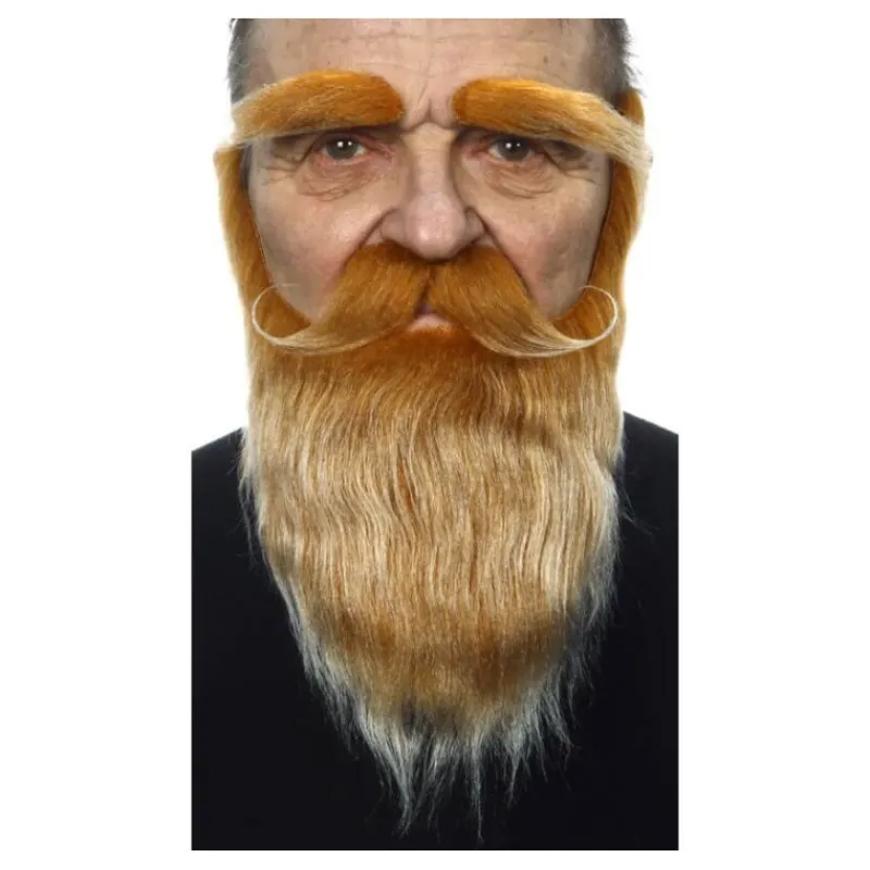 Disfrazzes Pelucas, Barbas Y Bigotes Disfraces|Accesorios Halloween Y Terror ^Bigote con Barba y Cejas castaño