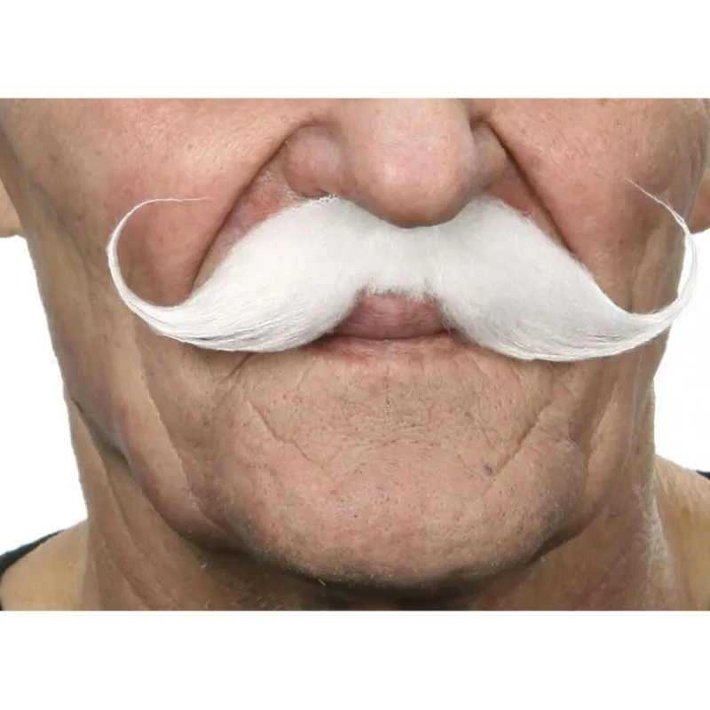 Clearance Bigote de Mosquetero blanco Pelucas, Barbas Y Bigotes Disfraces