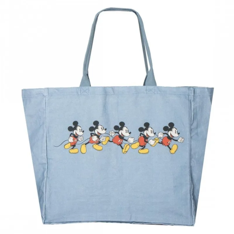 Hot Bolsa de compras XL Mickey azul 70% poliéster y 30% algodón Películas Y Personajes De Disney ·Mickey & Minnie|Bolsos Y Carteras Disney