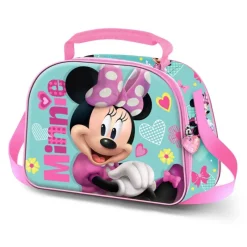 KaracterMania Disney Para Niñas|Para El Cole^Bolsa Portamerienda 3D Disney Minnie Mouse Rosa