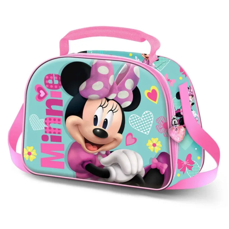 KaracterMania Disney Para Niñas|Para El Cole^Bolsa Portamerienda 3D Disney Minnie Mouse Rosa
