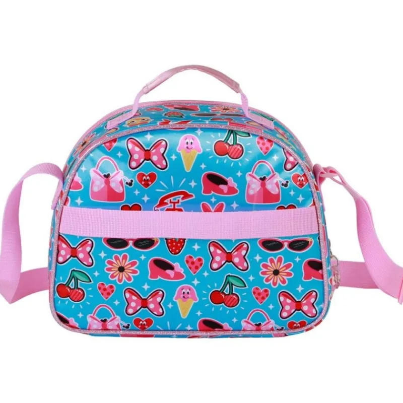 Clearance Bolsa Portamerienda 3D Minnie Mouse Azul con Bandolera Disney Para Niñas|Para El Cole