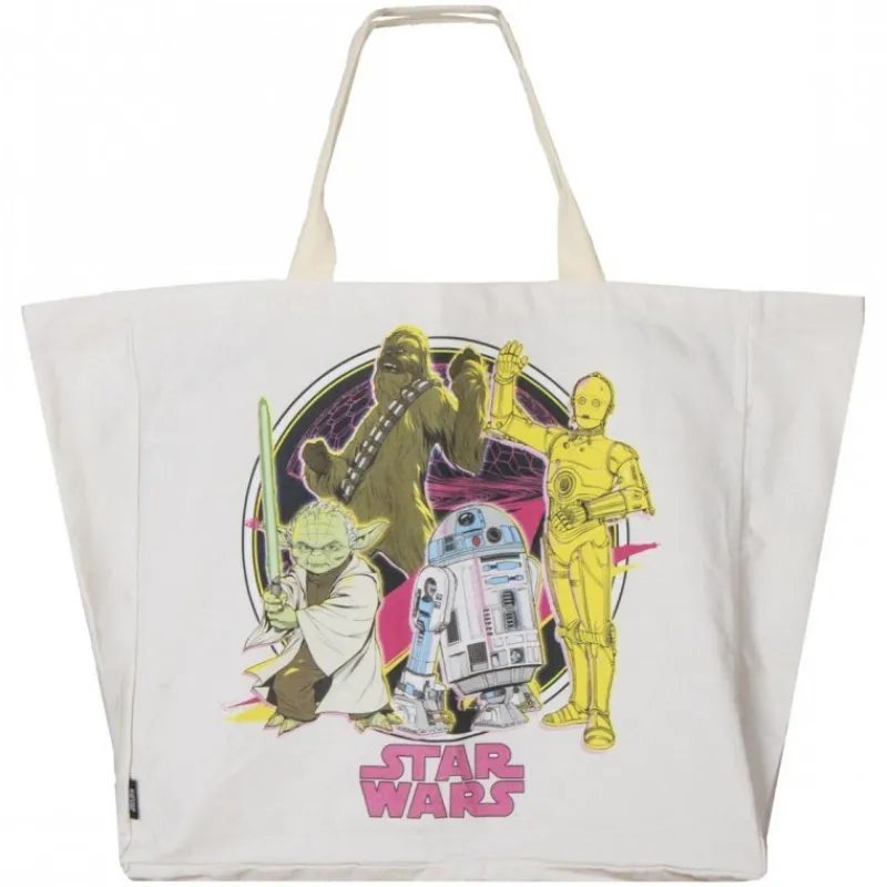 Cerdá Adult Regalos Star Wars Por Personaje |Más Regalos De Star Wars^Bolsa Shopping XL Star Wars 70% Poliéster 30% Algodón