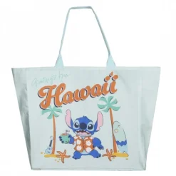 Cerdá Adult Películas Y Personajes De Disney ·Lilo Y Stitch|Bolsos Y Carteras Disney^Bolsa Shopping XL Stitch Turquesa 70% Poliéster 30% Algodón