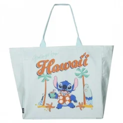 Cerdá Adult Películas Y Personajes De Disney ·Lilo Y Stitch|Bolsos Y Carteras Disney^Bolsa Shopping XL Stitch Turquesa 70% Poliéster 30% Algodón