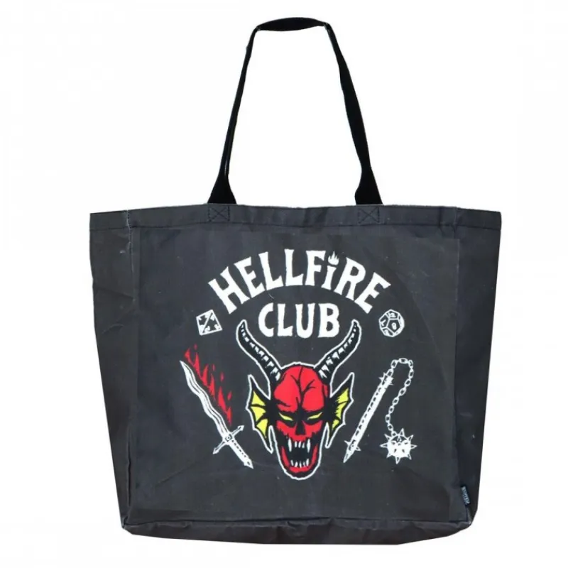 Cerdá Adult Stranger Things^Bolsa Shopping XL Stranger Things Hellfire Club