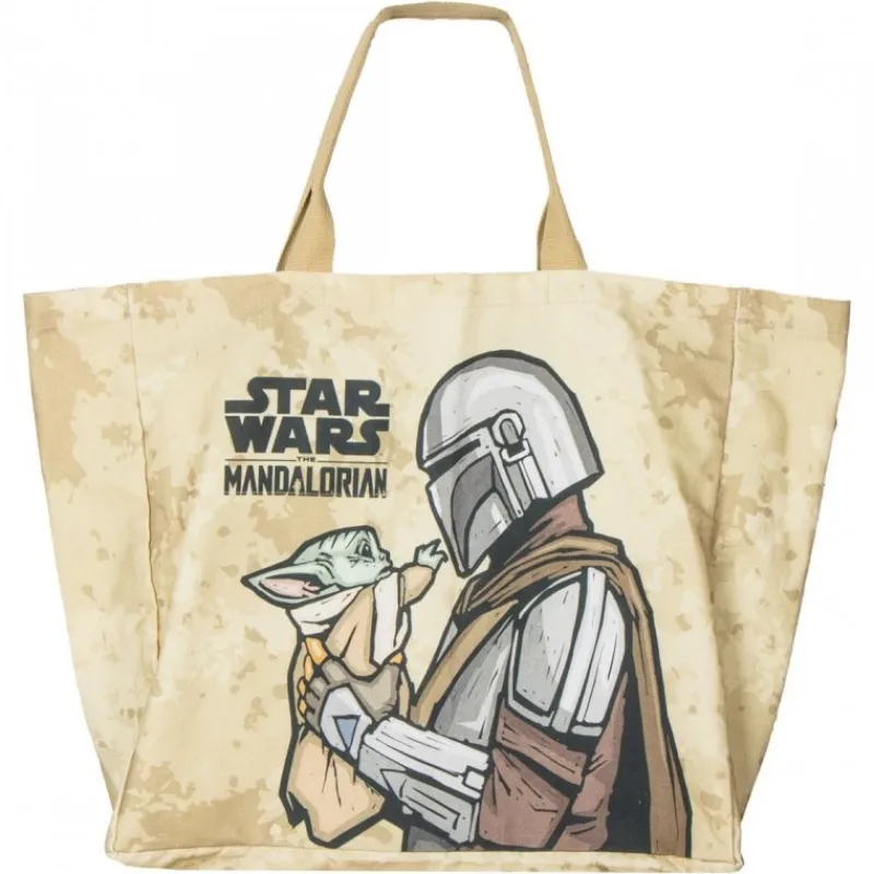 Cerdá Adult The Mandalorian^Bolsa Shopping XL The Mandalorian 70% Poliéster 30% Algodón