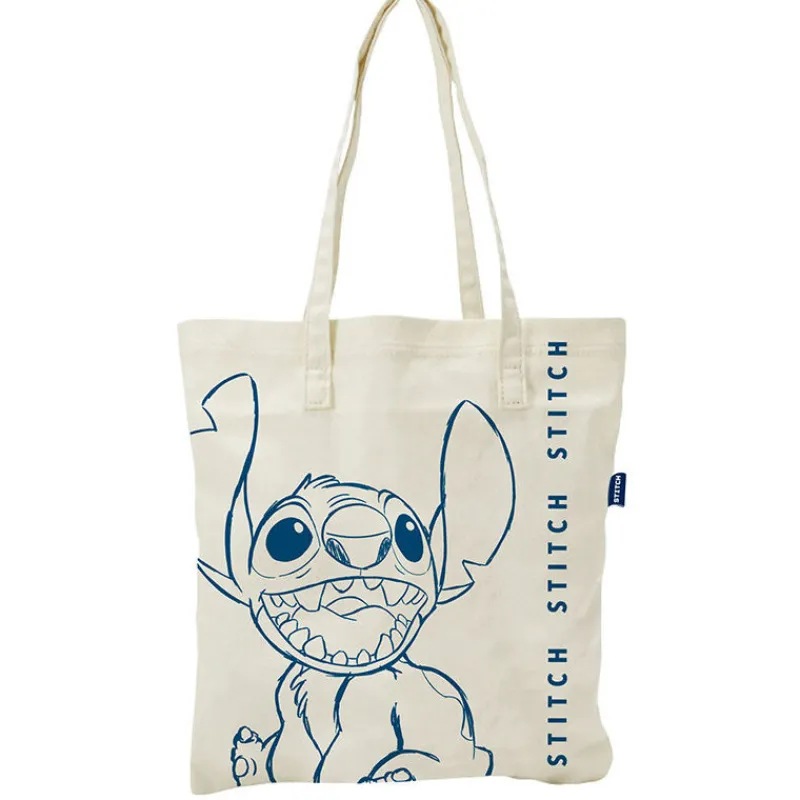 Outlet Bolsa tote silueta Stitch azul 41 x 37 cm Películas Y Personajes De Disney ·Lilo Y Stitch|Bolsos Y Carteras Disney