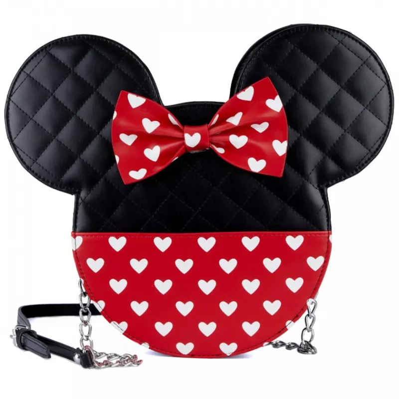 Otros Fabricantes Películas Y Personajes De Disney ·Mickey & Minnie|Bolsos Y Carteras Disney^Bolso Bandolera Reversible Mickey & Minnie San Valentín 28,6 cm LOUNGEFLY