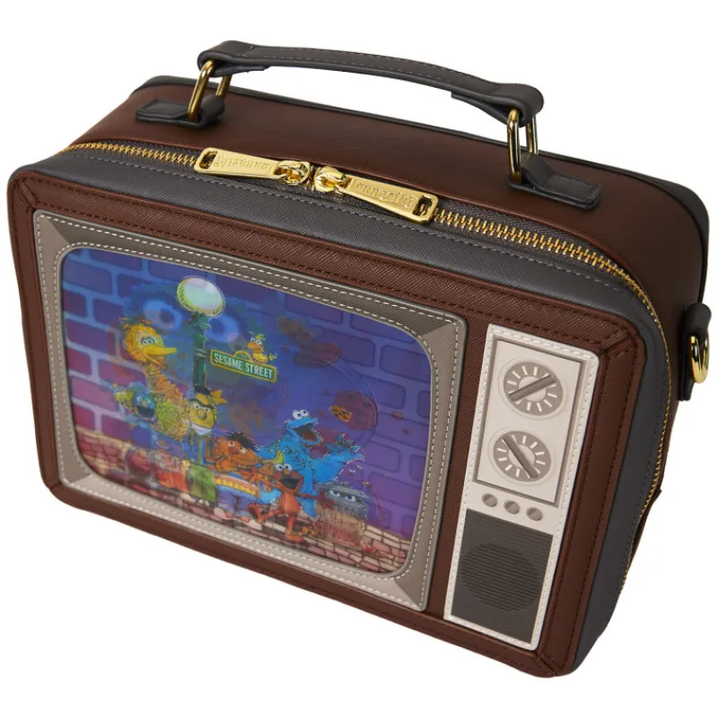 Loungefly Barrio Sésamo^Bolso Bandolera Óscar y Tricky Barrio Sésamo
