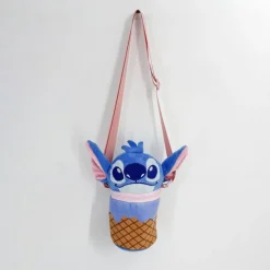 Cerdá Kids Películas Y Personajes De Disney ·Lilo Y Stitch^Bolso de Aplicaciones Stitch en forma de cono de helado, azul, 100% poliéster