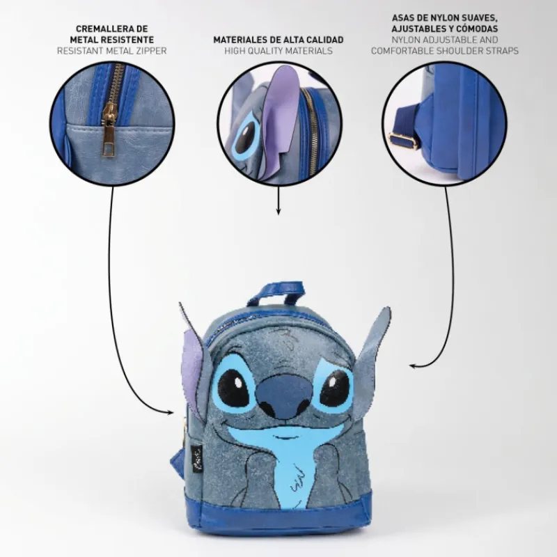 Cerdá Adult Películas Y Personajes De Disney ·Lilo Y Stitch|Bolsos Y Carteras Disney^Bolso Mochila Stitch orejitas Disney