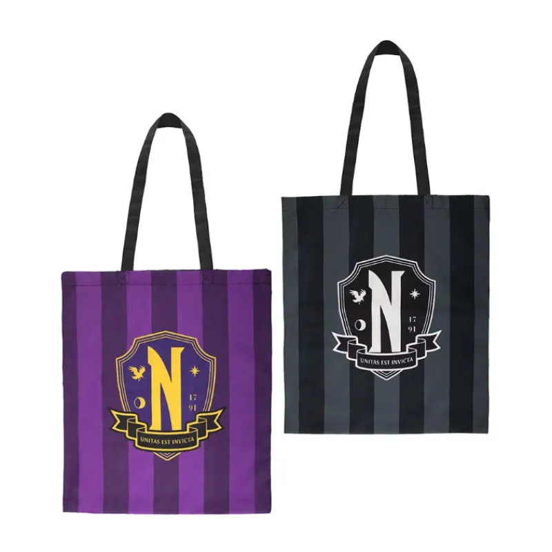 Cinereplicas Miércoles Addams^Bolso Tote Nevermore Academy Miércoles