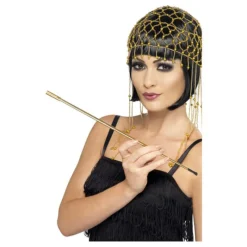 Hot Boquilla para Cigarrillos color Oro Extensible para Mujer Mujer Complementos Para Disfraces|Disfraces Mujer