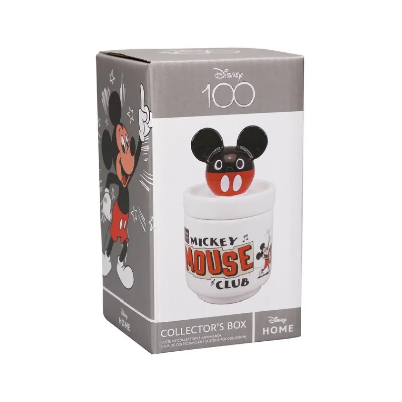 Half Moon Bay Disney Hogar^Bote Ceramica Con Tapa 3D Disney 100 Mickey Mouse