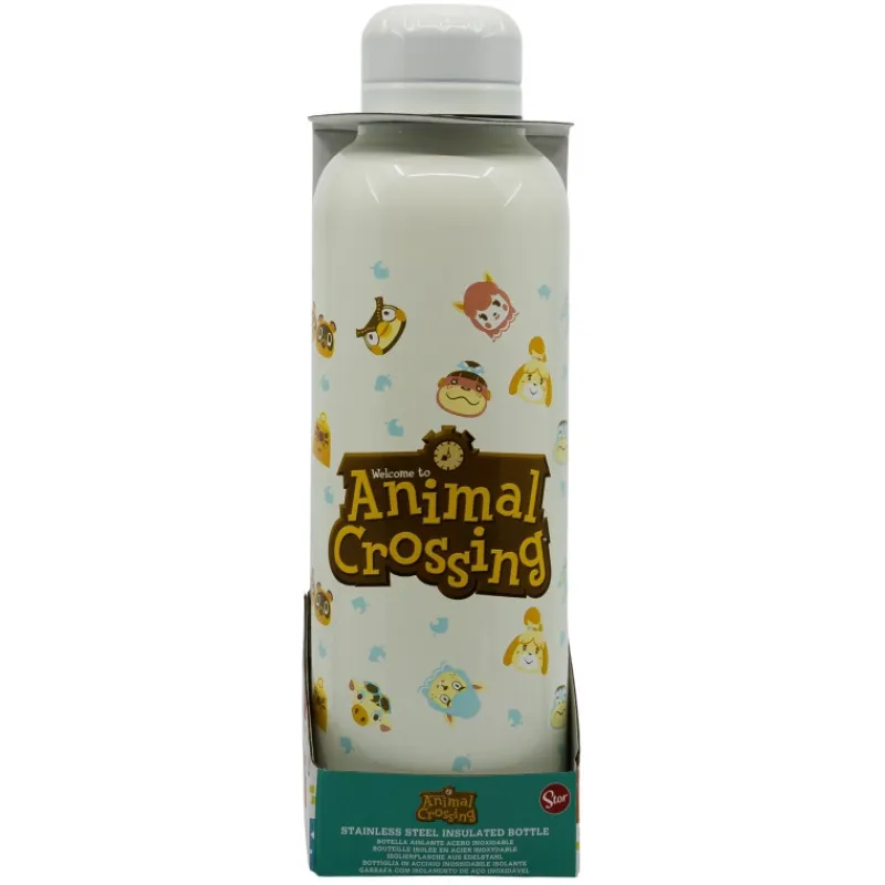 Clearance Botella Acero Animal Crossing Logo Regalos Y Coleccionismo Para Gamers - Cosas De Videojuegos Míticos