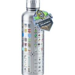 Paladone Products Minecraft|Regalos Y Coleccionismo Para Gamers - Cosas De Videojuegos Míticos^Botella Acero Minecraft Icons