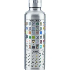 Paladone Products Minecraft|Regalos Y Coleccionismo Para Gamers - Cosas De Videojuegos Míticos^Botella Acero Minecraft Icons