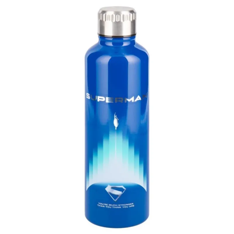 Sale Botella de Agua Metálica Superman Theatrical Oficial Regalos De Superhéroes Dc