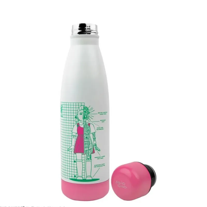Outlet Botella Isotérmica Young-hee Squid Game - Diseño Blue Print White El Juego Del Calamar