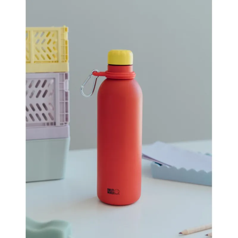 Clearance Botella Metalica 500 ml Smiley Quirky Comics Regalos De Otras Series
