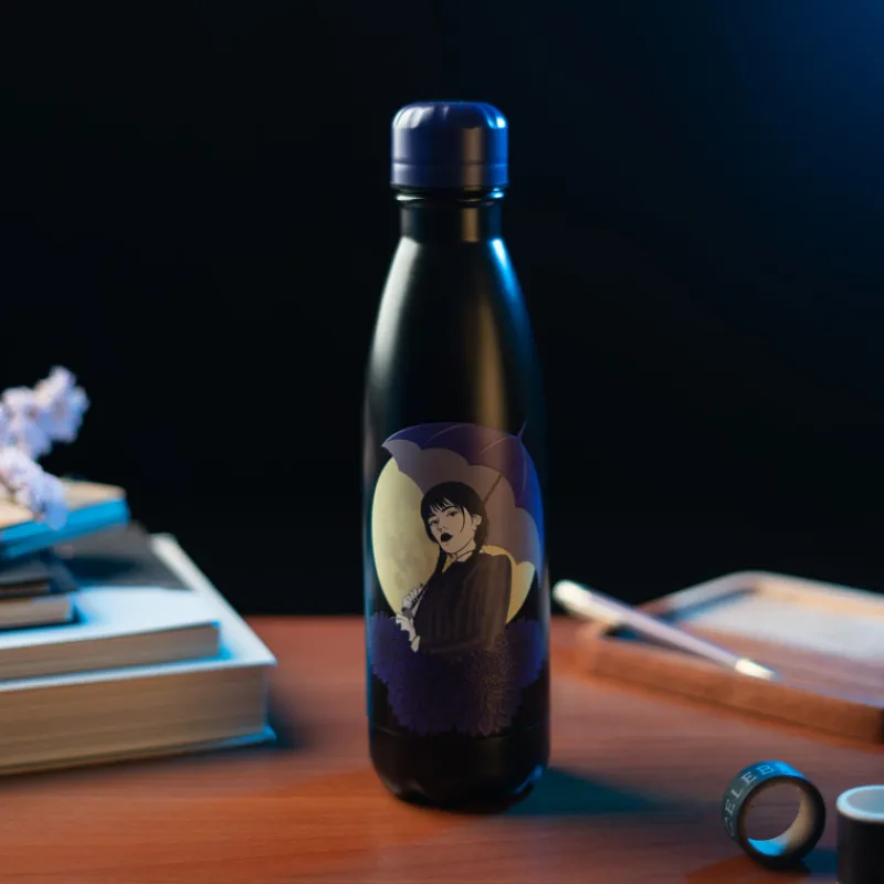 Grupo Erik Miércoles Addams^Botella Metalica Hot&Cold 500Ml Wednesday
