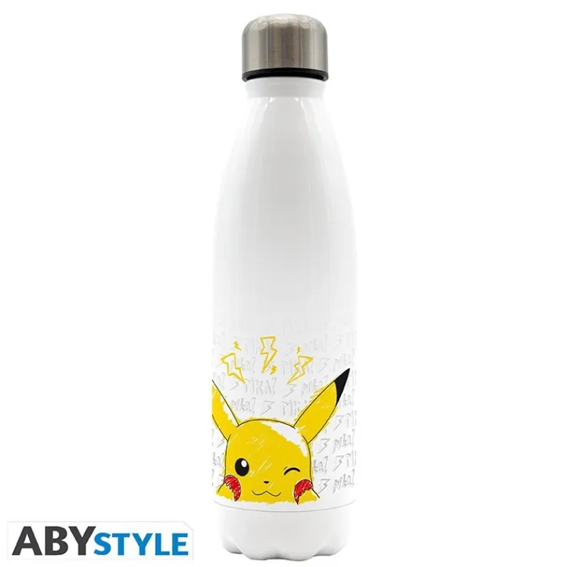 Abystyle Pikachu|Complementos Pokemon^Botella térmica metálica Pikachu Scribble Pokémon
