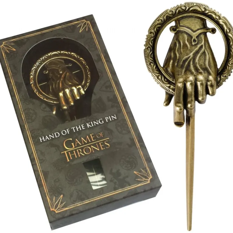 The Noble Collection Juego De Tronos Y La Casa Del Dragón ^Broche Mano del Rey - Colección Oficial Juego de Tronos